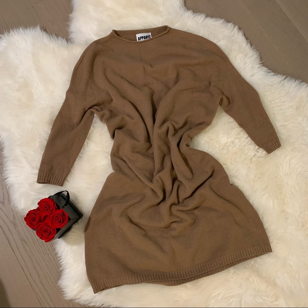 APPARIS // TAYLOR DRESS IN CAMEL // ONE SIZE